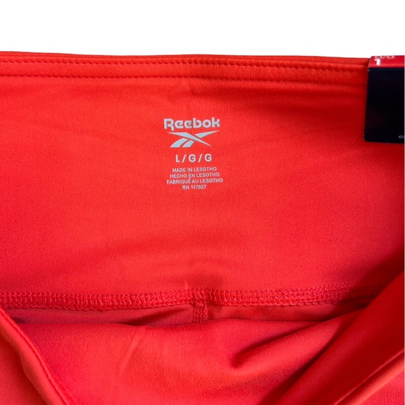 Reebok 7/8 red high rise leggings New With Tags Size L - Picture 8 of 10